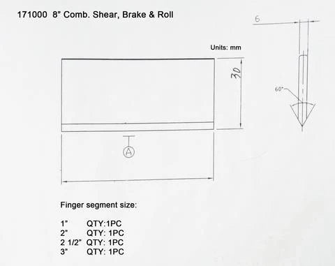 Combinaison manuelle de mini cisaillement/frein de 8 pouces, machine de cisaillement de freins de tôle