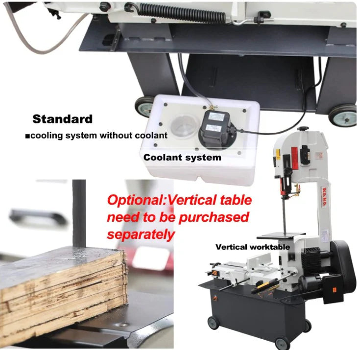 BS-712N Scie à ruban pour métal 7 x 12 pouces . 115V et 230V/60HZ/1PH, précâblé 115V.