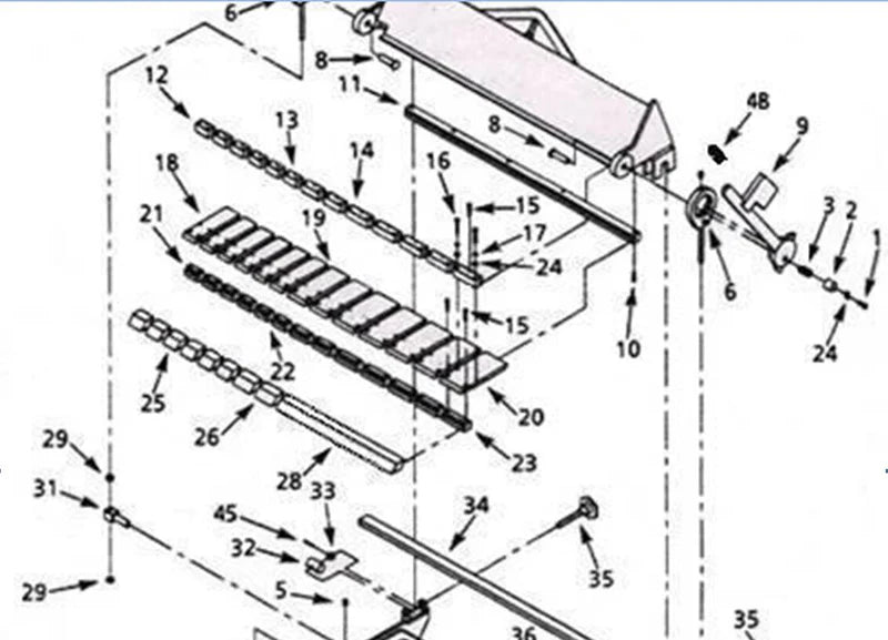 Spare parts for W-4812 Pan & Box Brake