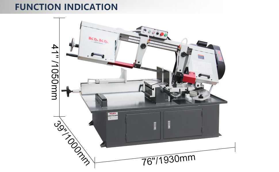 (PRÉCOMMANDE) KAKA Industrial BS-1018T Scie à ruban pour métal 10 "220V-60HZ-1PH