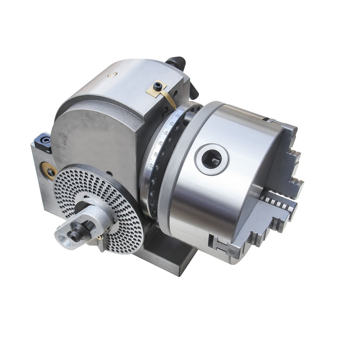 KAKA INDUSTRIAL Semi-Universal Dividing Head Sets BS-1 Dividing Head Set 6",with 6" Chuck, Tailstock, Dividing Plates, 3-jaw Chuck Semi Universal Milling Set