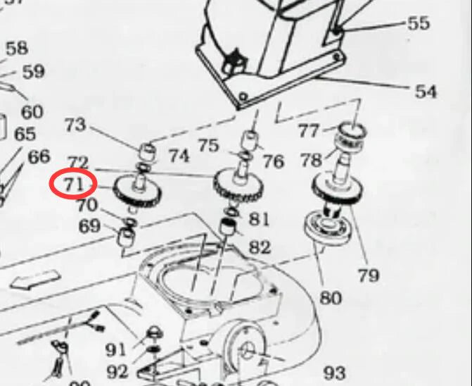 Spare GEAR Part for Kaka Industrial BS-85 Bandsaw machine