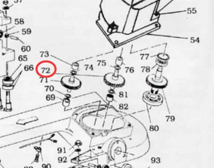Spare GEAR Part for Kaka Industrial BS-85 Bandsaw machine