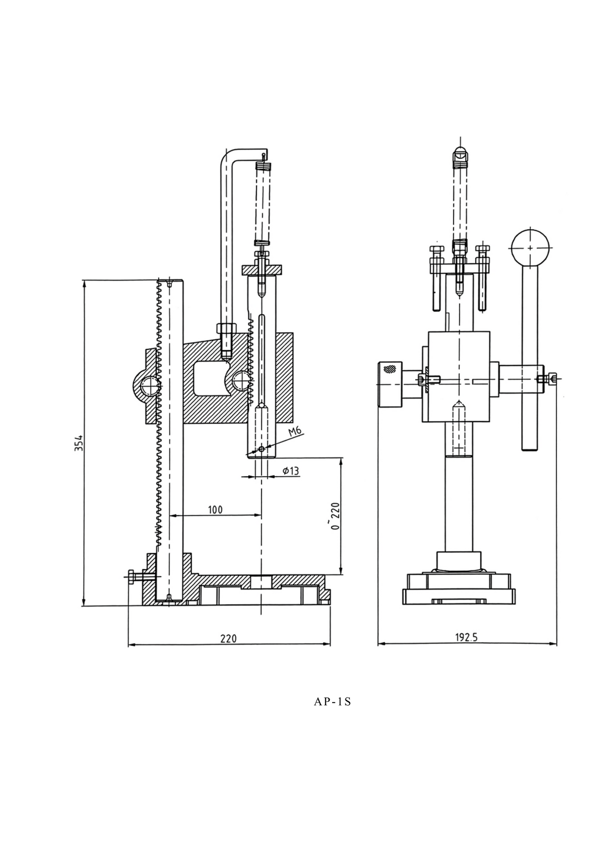 Presse à tonnelle AP-1S 1 tonne, ajustez les outils de bijoux de hauteur de presse