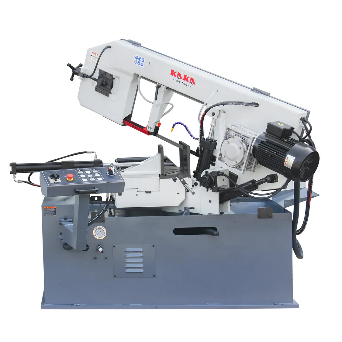KAKA INDUSTRIAL 18"x9.8" Horizontal Band Saw, Swivel on both sides, Movable control panel, finger touch keys, Max. cutting 13" dia. at 90°, BS-1810GC Metal Cutting Band Saw, 220V-60HZ-3PH