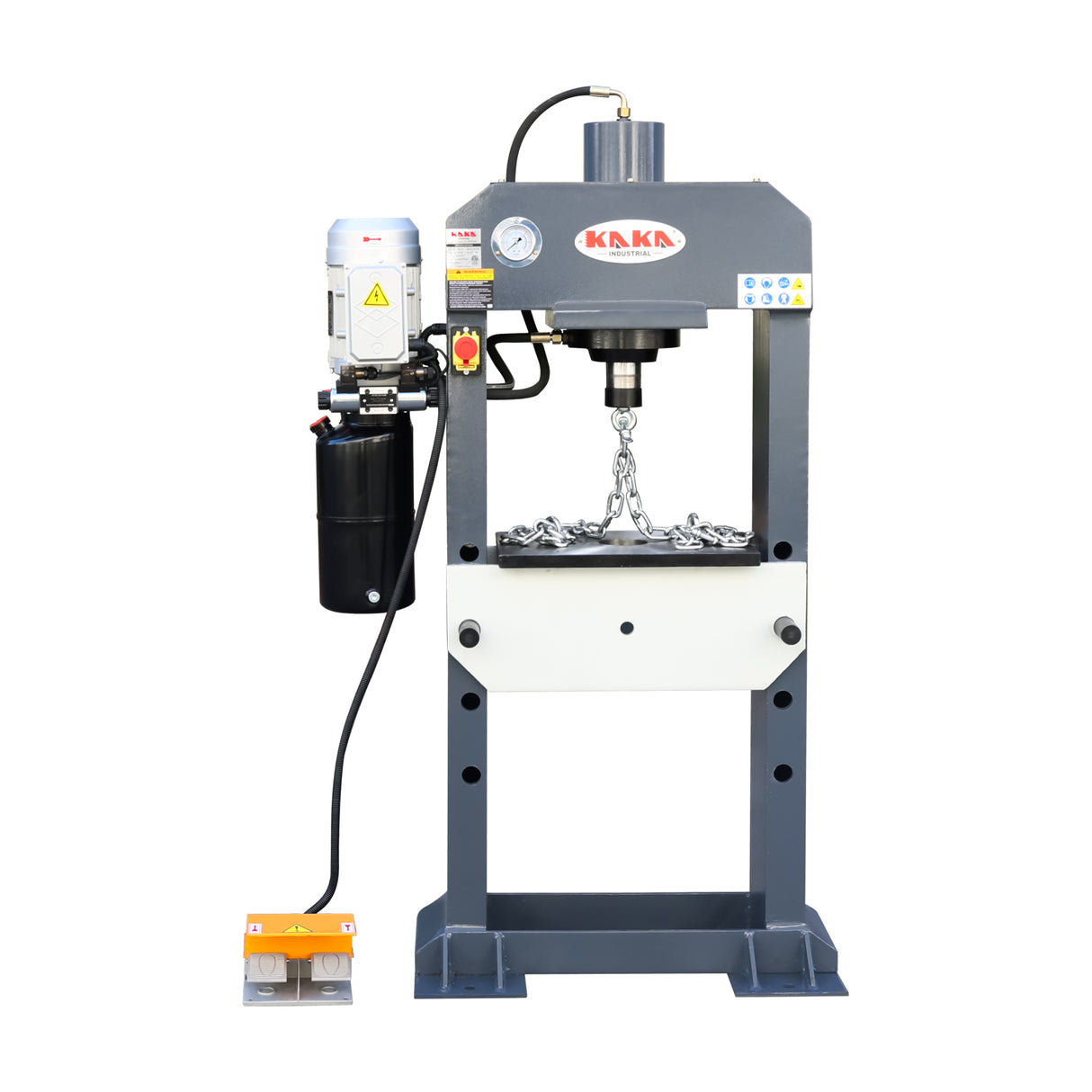 HP-25F Electric Hydraulic Press with Foot Pedal control,Hydraulic Electric Pump, H-Frame Shop Press with Gear pump,25 ton Frame Capacity,9.8 in Stroke (220V-60HZ-1PH)