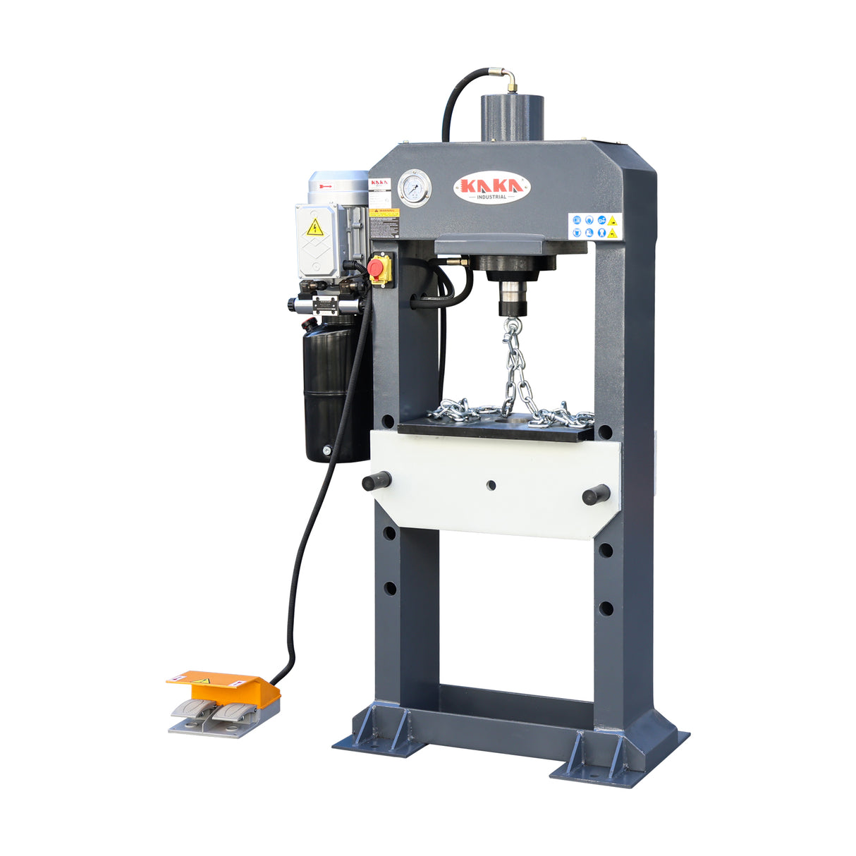 HP-25F Electric Hydraulic Press with Foot Pedal control,Hydraulic Electric Pump, H-Frame Shop Press with Gear pump,25 ton Frame Capacity,9.8 in Stroke (220V-60HZ-1PH)