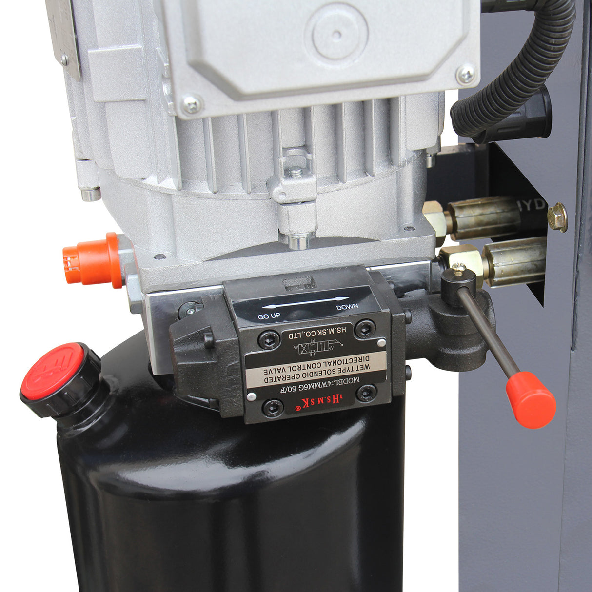 HP-50F Electric Hydraulic Press with Foot Pedal control, 50 ton H-Frame Shop Press with Gear pump( 220V-60HZ-1PH)