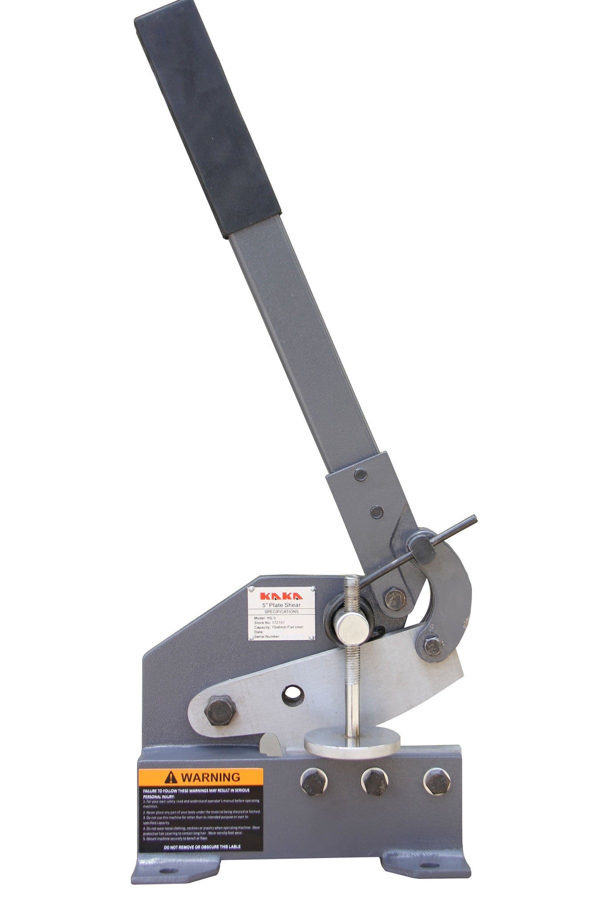 (DEMO/OPEN BOX) 5-Inch Sheet Metal Plate Shear HS-5