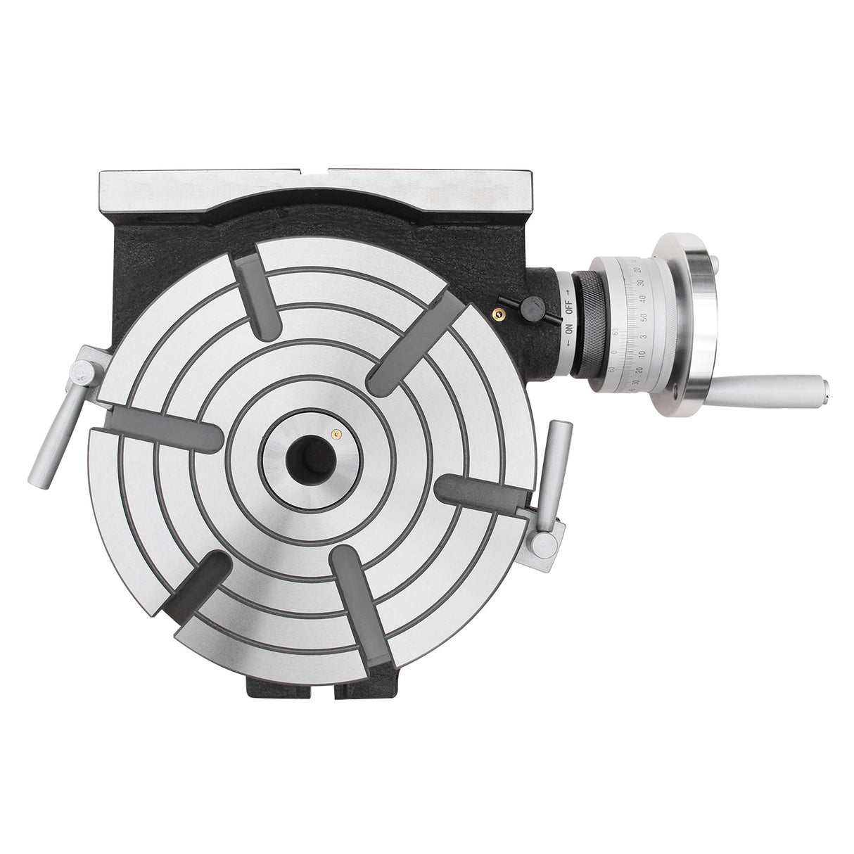 Kaka Industrial HV-10, 10”Horizontal Vertical Rotary Table TSL Vertical & Horizontal MT3 Center Sleeve Rotary Table 6 slot Precision Milling Table 360 Degrees Precision Rotary Table