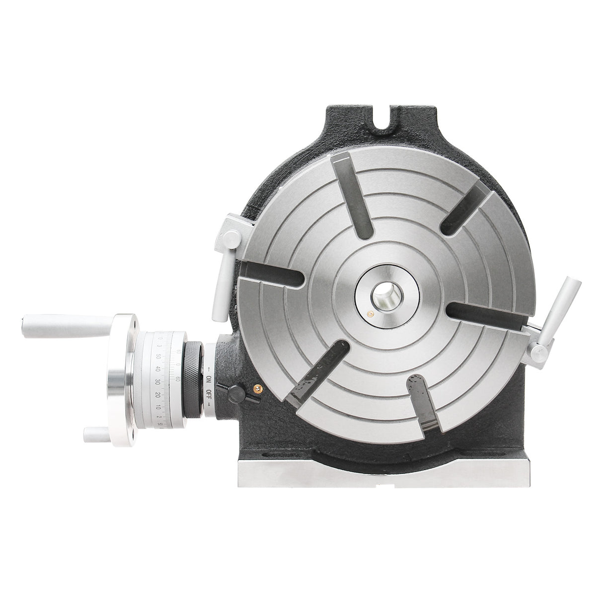 Kaka Industrial HV-10, 10”Horizontal Vertical Rotary Table TSL Vertical & Horizontal MT3 Center Sleeve Rotary Table 6 slot Precision Milling Table 360 Degrees Precision Rotary Table
