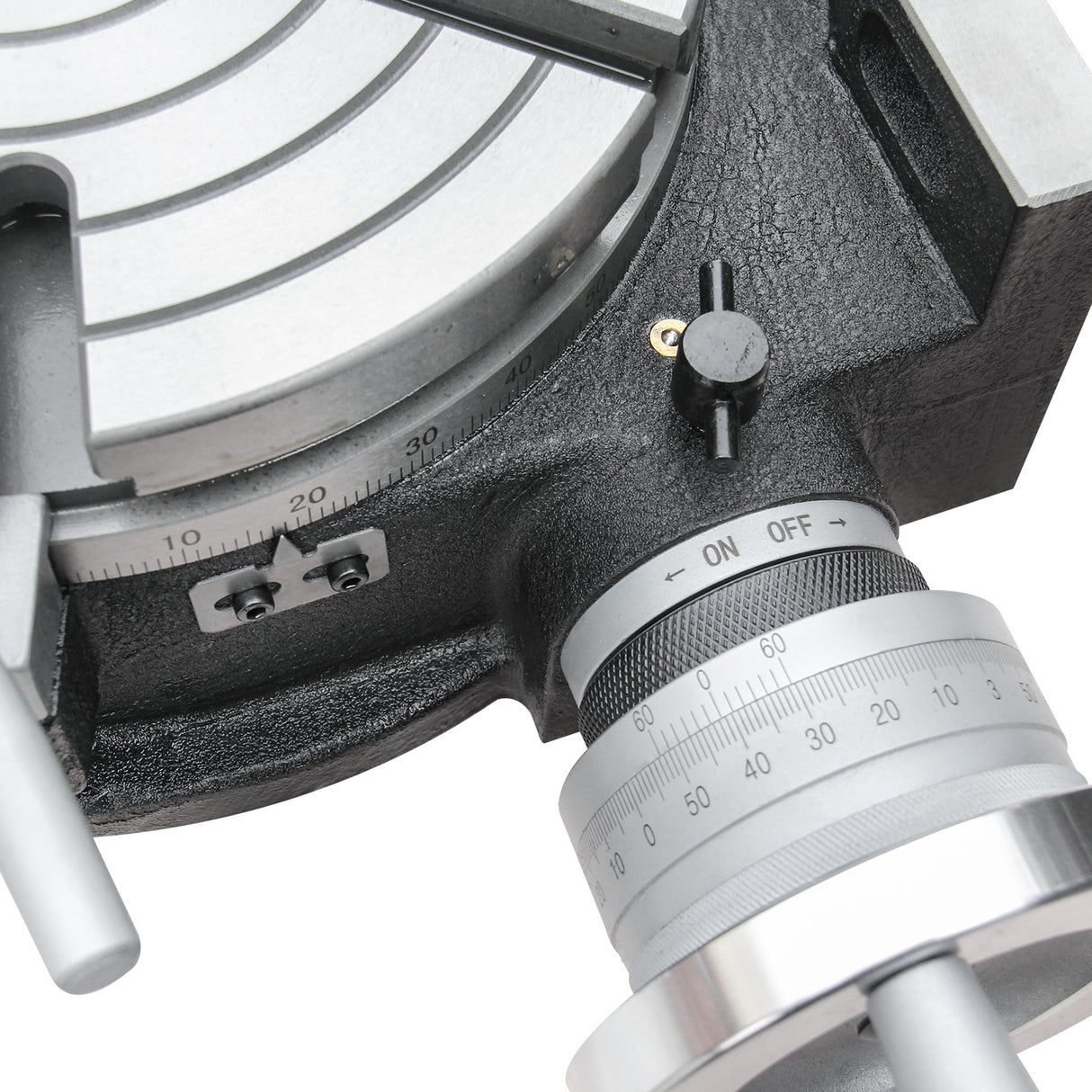 Kaka Industrial HV-10, 10”Horizontal Vertical Rotary Table TSL Vertical & Horizontal MT3 Center Sleeve Rotary Table 6 slot Precision Milling Table 360 Degrees Precision Rotary Table