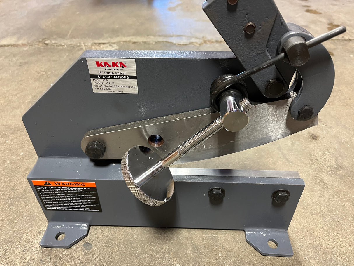 ( OPEN BOX) 8-Inch Sheet Metal Plate Shear HS-8