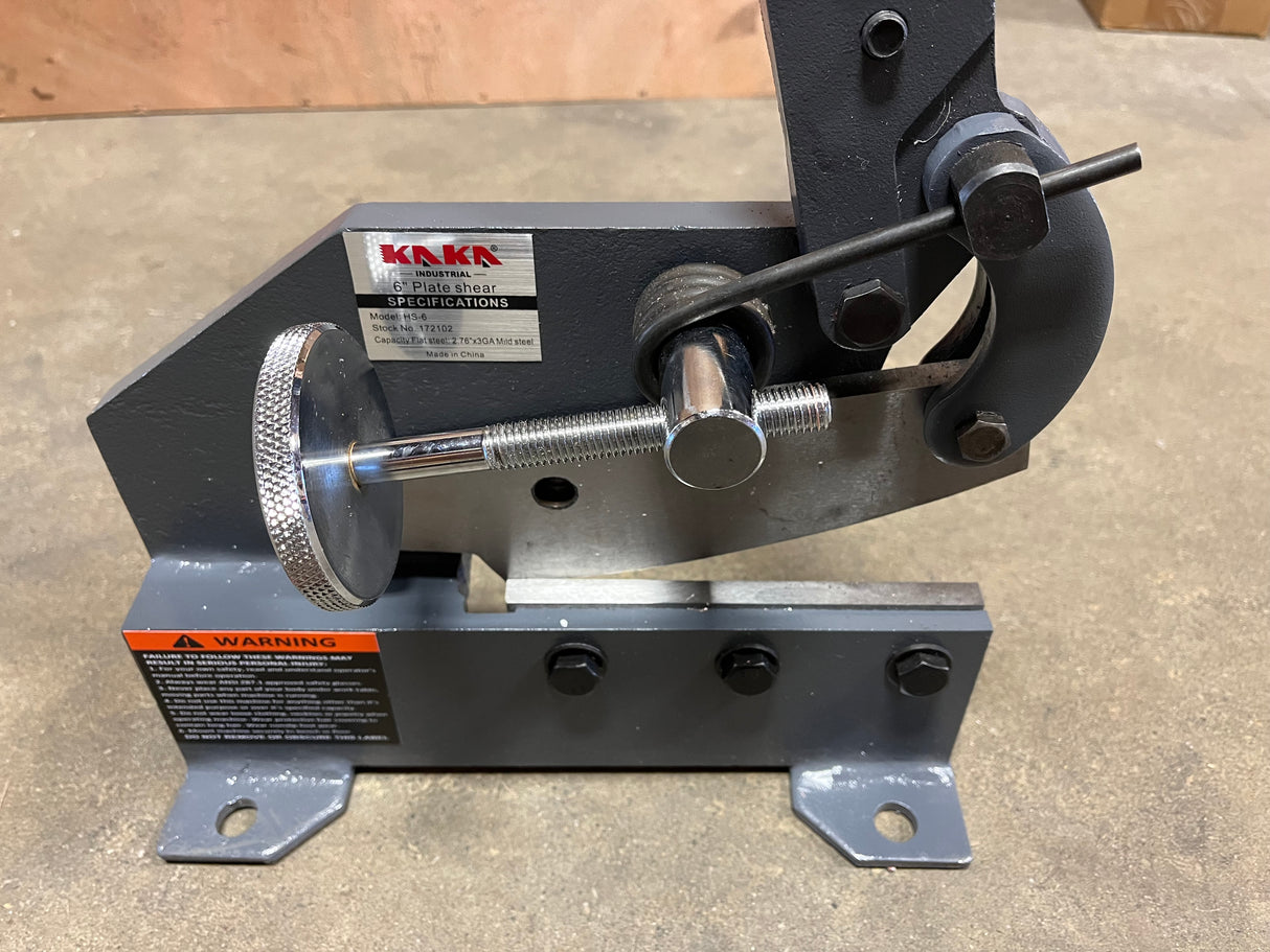 (OPEN BOX) 6-Inch Sheet Metal Plate Shear HS-6