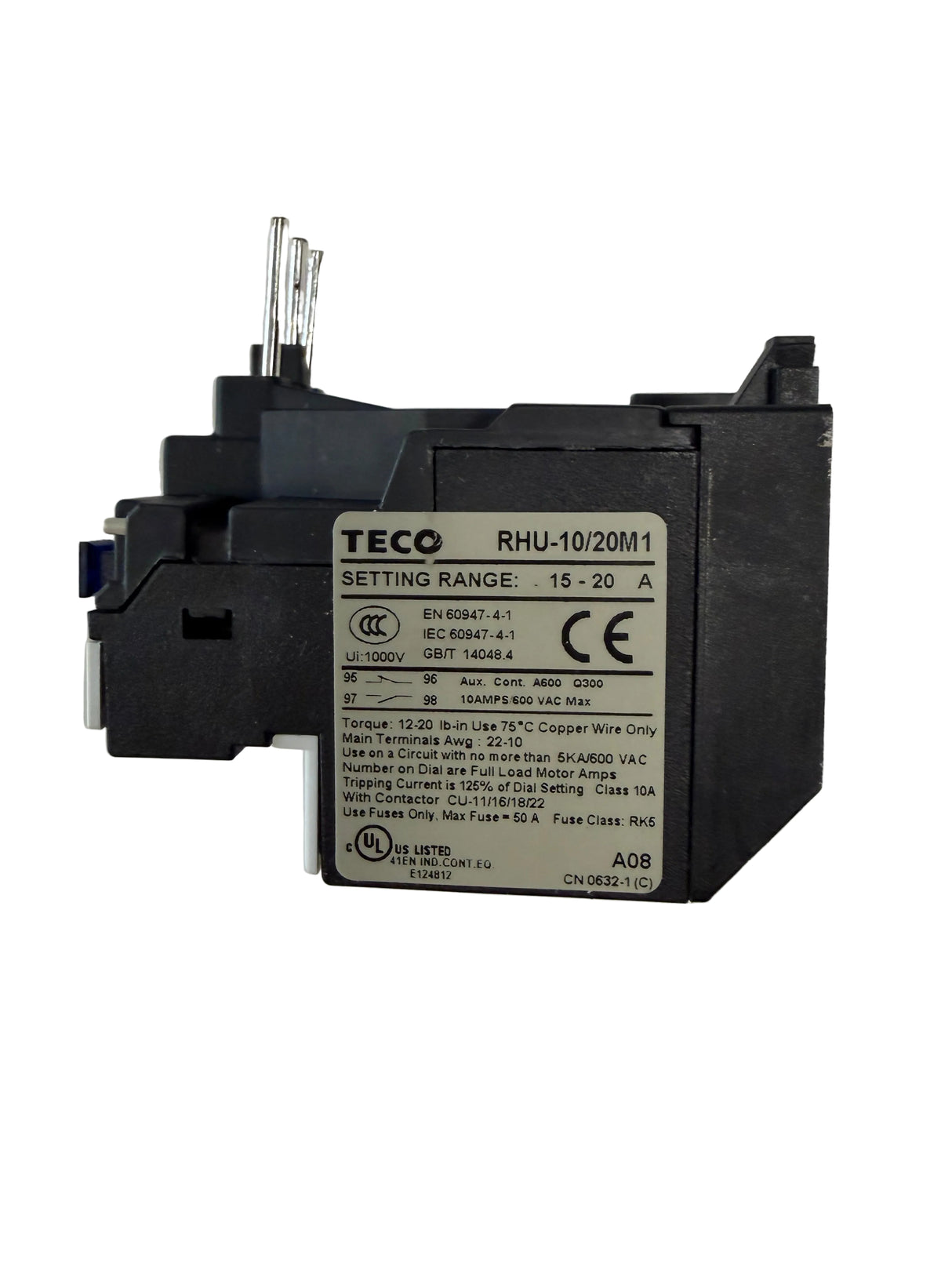 TECO RHU-10/20M (15-20 A) Thermal relay for THS-5212