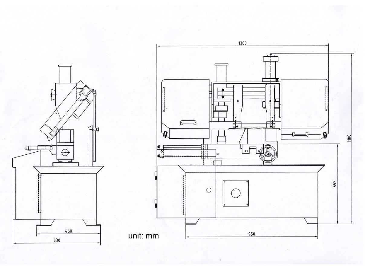 Kaka Industrial TGK-08 Scie à ruban horizontale à double colonne 230V-60HZ-3PH