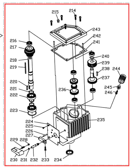 188012-235 Reduction gearbox assembly for BS-912GR