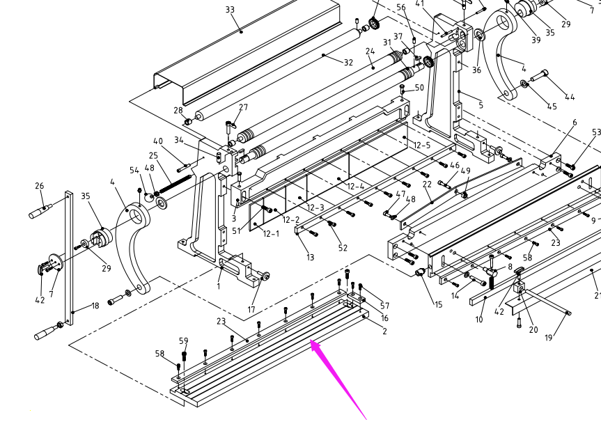 Part #171001-2 Work Table for 171001 3-IN-1/12