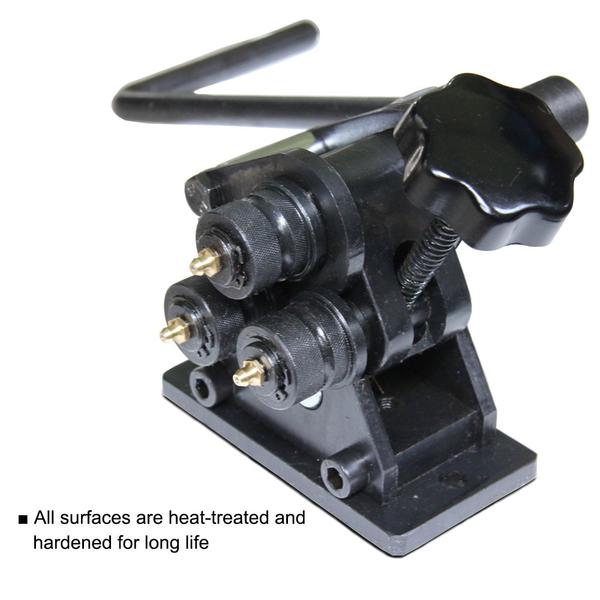 (DEMO/OPEN BOX) PR-3 Manual Plate Steel Ring Roll Bender, 3” Diameter Portable Hand Crank