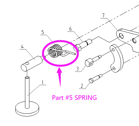Replacement spring for Kaka Industrial HS-5/HS-6/HS-8 shear