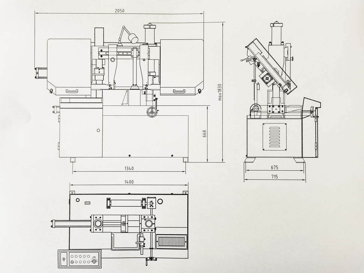 Kaka Industrial TGK-14 Double Column Horizontal Band Saw (230V-60HZ-3PH)
