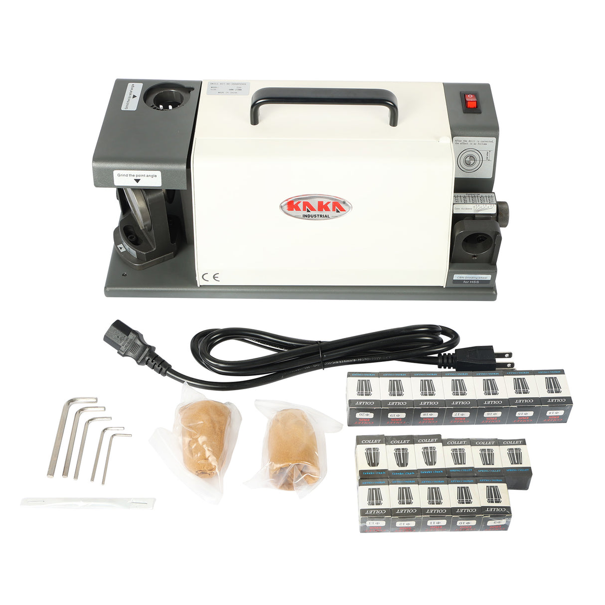 Kaka Industrial TX-Z20 Drill bit 3-20mm Sharpener and Grinder 18 Collects Drill Grinding Machine, Portable Grinding Sharpening Machine ,CNC Router Bit Sharpener (110V-60HZ-1PH)