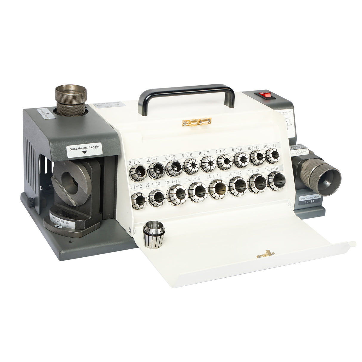 Kaka Industrial TX-Z20 Drill bit 3-20mm Sharpener and Grinder 18 Collects Drill Grinding Machine, Portable Grinding Sharpening Machine ,CNC Router Bit Sharpener (110V-60HZ-1PH)