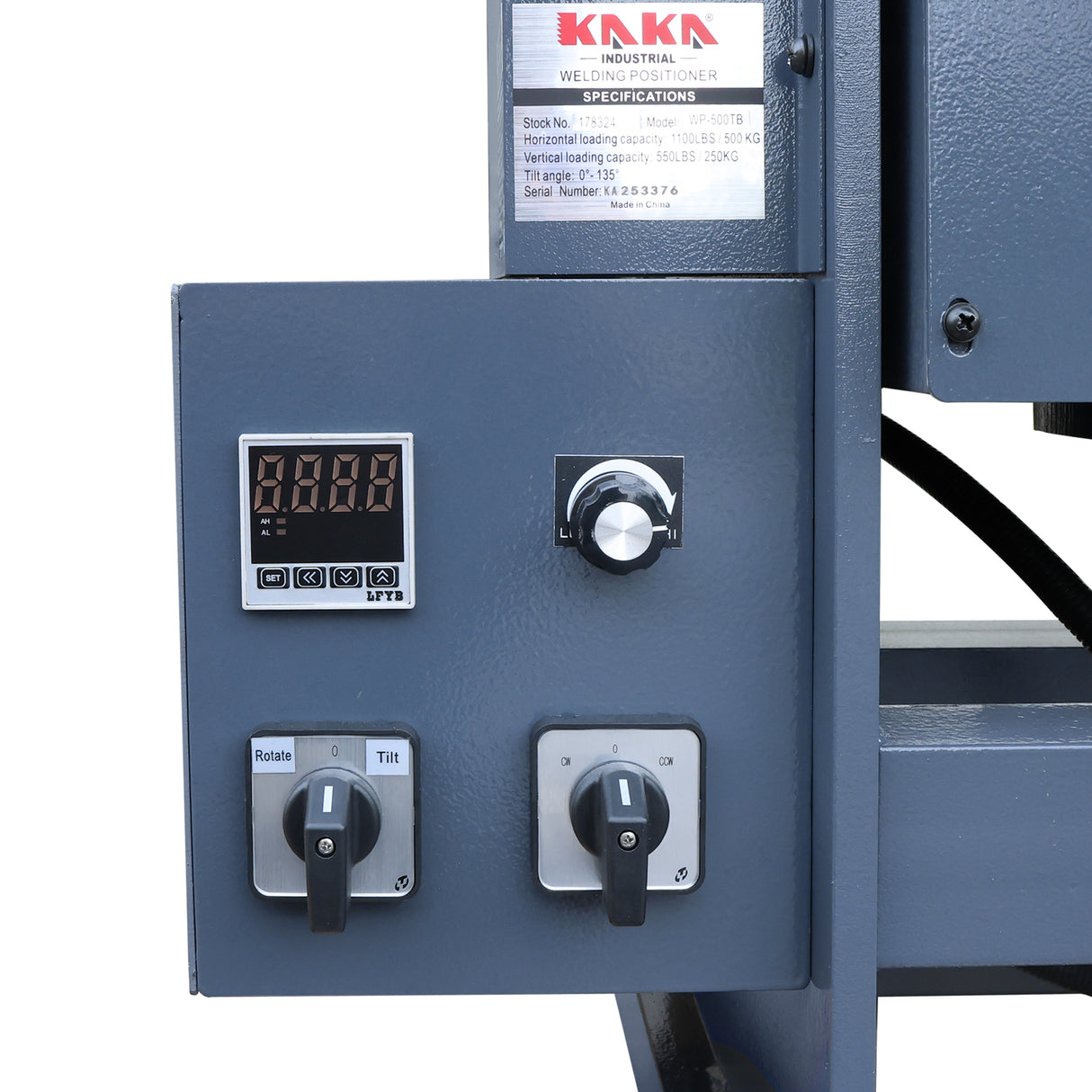 WP-500TB (with digital display) Thru Hole Welding Positioner Rotating Table with a 6.7" through hole