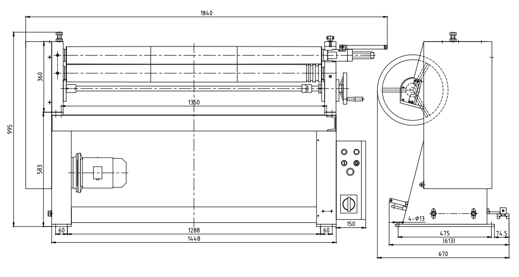 Kaka industrial ESR-5113 51″ x 13 Gauge Electric Slip Roll Machine, Plate Rolling Machine.230V-60HZ-1PH