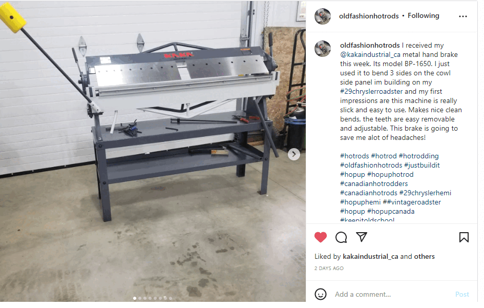 BP-1650 50" 16 Gauge Pan and Box Brake