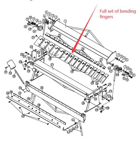 Ensemble complet de doigts supérieurs pour BP-1650