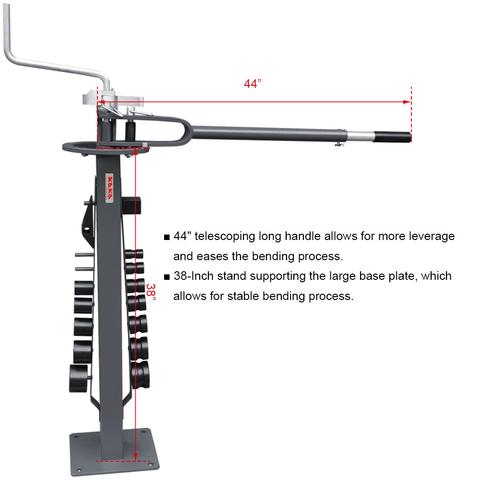 UBM-30 Floor-Type Compact Metal Bender, Solid Construction, Portable Metal Bender with 14 dies