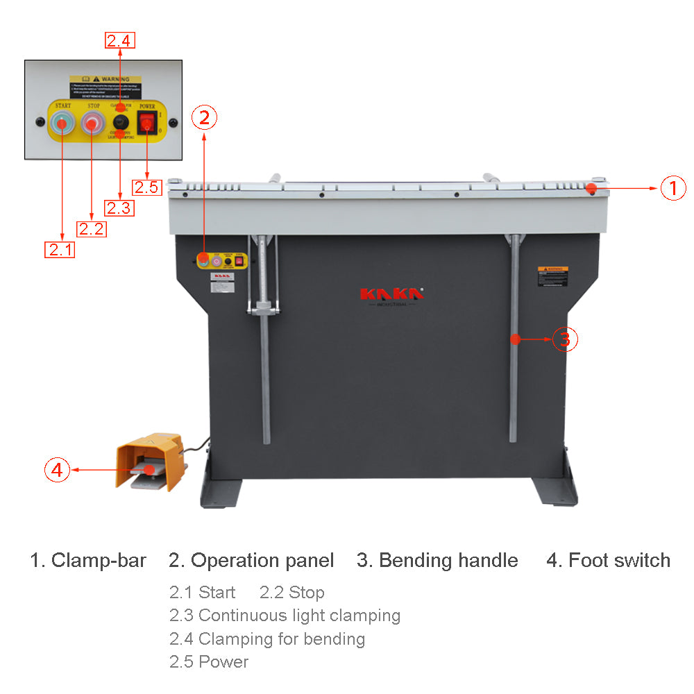 EB-4816B 48" Magnetic Sheet Metal Box and Pan Brake , 220V,1-Phase