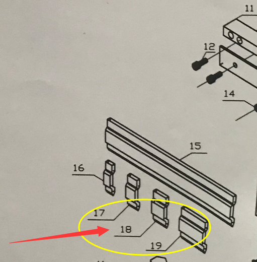 Pièces de rechange - 171010 Doigts de pliage Mini Shear Brake 8"