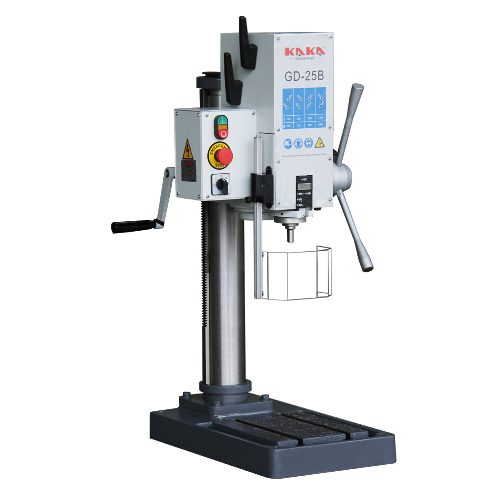 KAKA Industrial GD-25B Forage d'établi vertical à tête d'engrenage robuste.220V-60HZ-3PH.