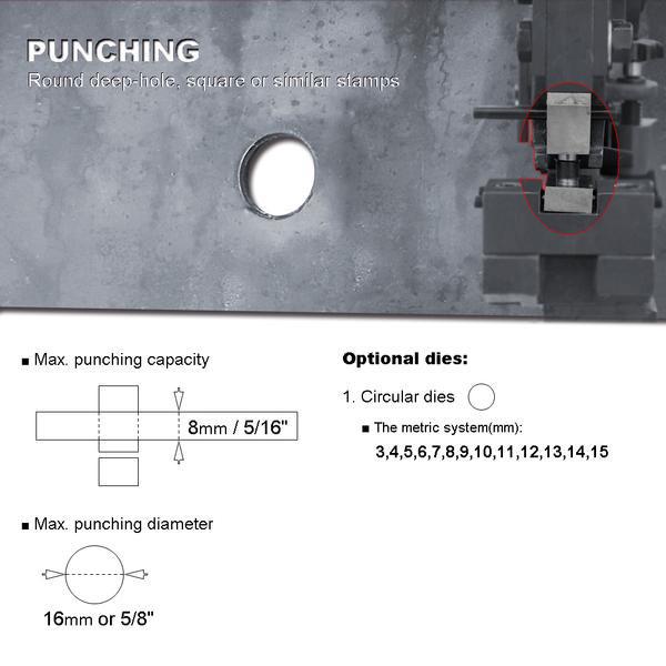 Metric system round hole punching dies for PBS-9
