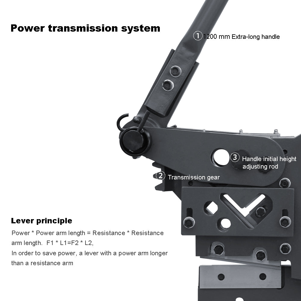PBS-9 Manual Ironworker with Punch, Bar and Section Shear Machine