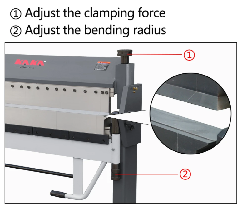 Kaka Industrial PBB-5016/3SH Frein à doigt manuel, angle de flexion de 0 à 150 degrés, capacité en acier doux de calibre 16