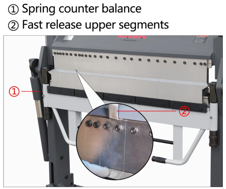 Kaka Industrial PBB-5016/3SH Frein à doigt manuel, angle de flexion de 0 à 150 degrés, capacité en acier doux de calibre 16