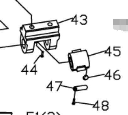 ACME Nut set for vice screw rod used on BS-712N Saw