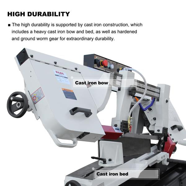 KAKA Industrial BS-1018B 10" Metal Cutting Band Saw Machine. 220V-60HZ-1PH.