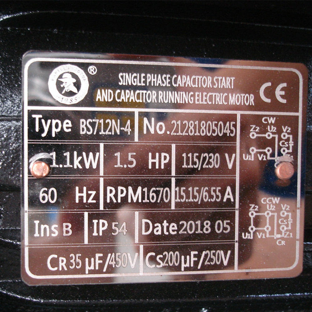 BS-712N Scie à ruban pour métal 7 x 12 pouces . 115V et 230V/60HZ/1PH, précâblé 115V.