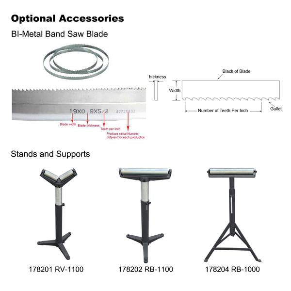 BS-712R 7" Metal Cutting Band Saw Machinery (115V&230V/60HZ/1PH,Prewired 115V)