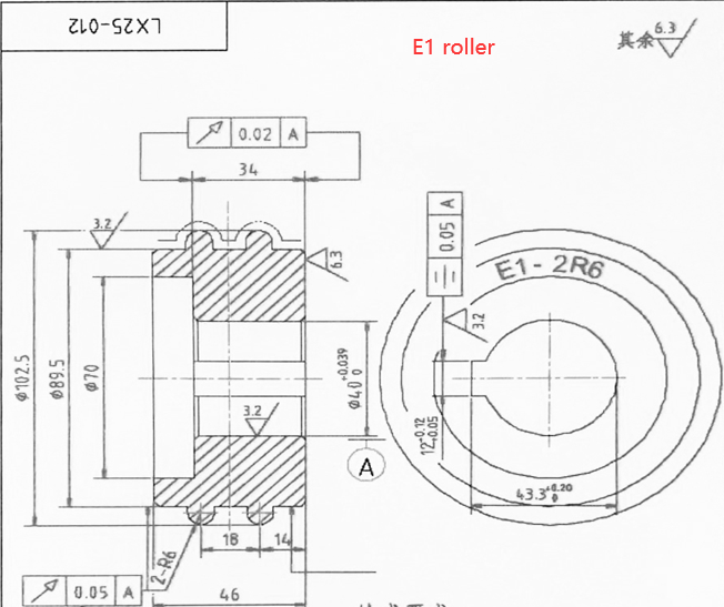 Matrices en option pour rouleau à billes 173803 ETB-25
