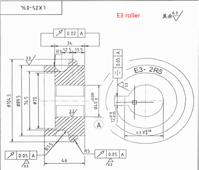 Matrices en option pour rouleau à billes 173803 ETB-25