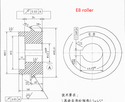 Matrices en option pour rouleau à billes 173803 ETB-25