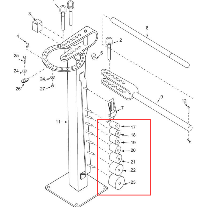 7 round replacement dies for YP-9/YP-38/UBM-30