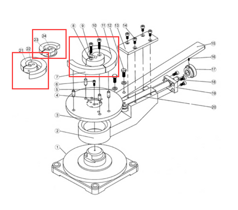Spare parts for SBG-30 : Scroll bending dies