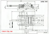 KAKA Industrial Drill Press Machine Vise Tsl140