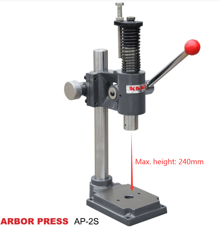 AP-2S, 2 Ton Arbor Press – Adjustable Height Bench Press for Jewelry & Precision Work